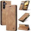 Funda Caseme Serie 013 para Samsung Galaxy S25+ - Estilo Cartera - Marrón