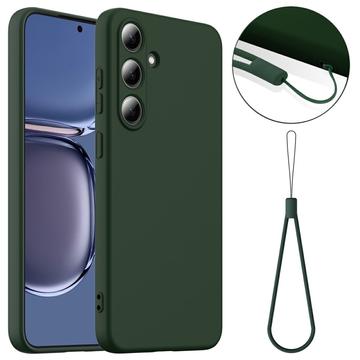 Funda de Silicona Líquida para Samsung Galaxy S25+ - Compatible con MagSafe - Verde Oscuro