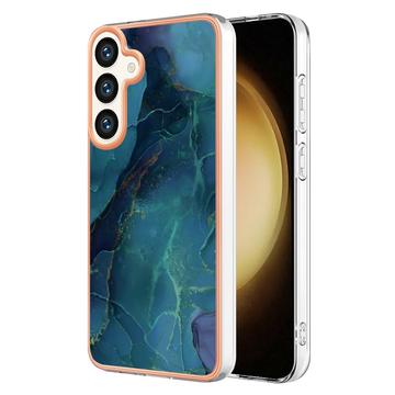 Funda TPU Marble Pattern Electrochapada IMD para Samsung Galaxy S25+