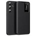 Funda Samsung Galaxy S25+ Smart Clear View Flip con ranura para tarjetas - Negro