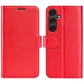 Funda con Cierre Magnético para Samsung Galaxy S25+ - Estilo Cartera - Rojo