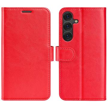 Funda con Cierre Magnético para Samsung Galaxy S25+ - Estilo Cartera - Rojo