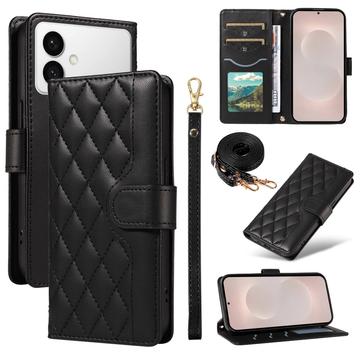 Funda acolchada de lujo para Samsung Galaxy S26 Edge - Estilo Cartera