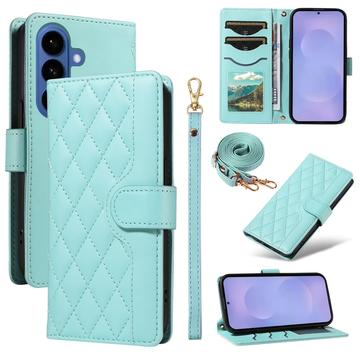 Funda acolchada de lujo para Samsung Galaxy S26/S26 Pro - Estilo Cartera - Verde