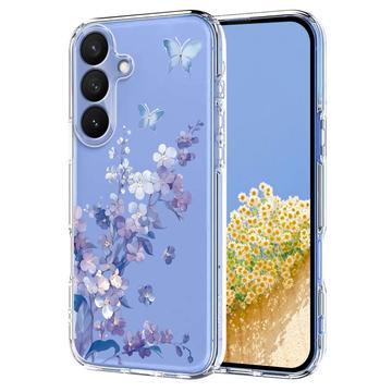 Funda de TPU Samsung Galaxy S26 Pro con estampado floral - Morado
