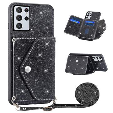 Carcasa con Tarjetero para Samsung Galaxy S26 Ultra Stardust - Negro