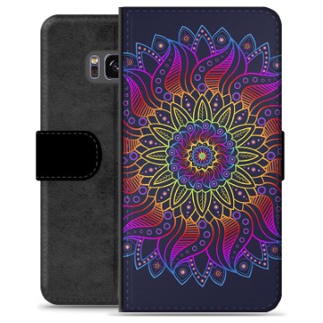 Funda Cartera Premium para Samsung Galaxy S8+ - Mandala Colorida