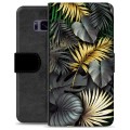 Funda Cartera Premium para Samsung Galaxy S8 - Hojas Doradas