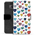 Funda Cartera Premium para Samsung Galaxy S8 - Corazones