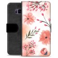 Funda Cartera Premium para Samsung Galaxy S8 - Flores Rosadas