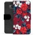 Funda Cartera Premium para Samsung Galaxy S8 - Flores Vintage