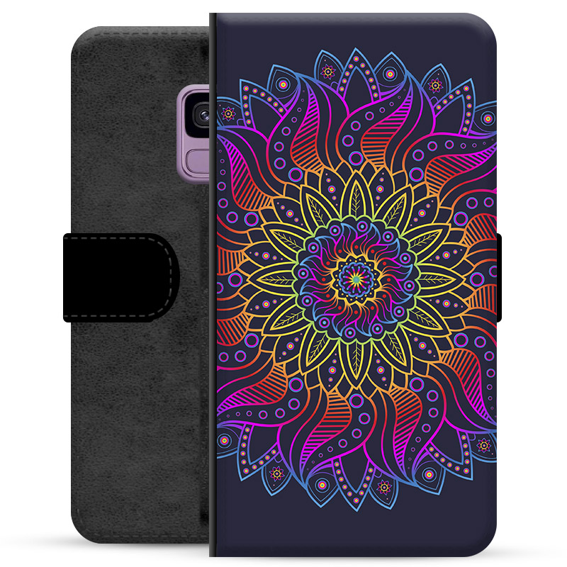 Funda Cartera Premium para Samsung Galaxy S9 - Mandala Colorida