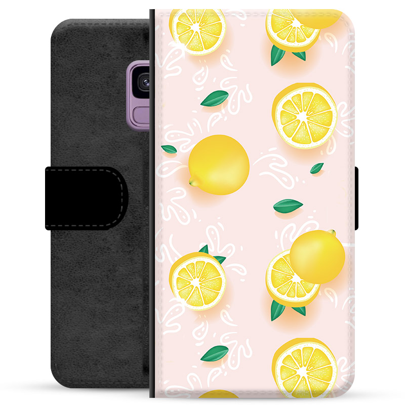 Funda Cartera Premium para Samsung Galaxy S9 - Patrón de Limón