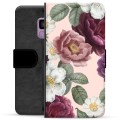 Funda Cartera Premium para Samsung Galaxy S9 - Flores Románticas