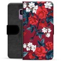 Funda Cartera Premium para Samsung Galaxy S9 - Flores Vintage