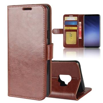 Funda con Cierre Magnético para Samsung Galaxy S9 - Estilo Cartera - Marrón