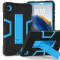 Samsung Galaxy Tab A11 Funda Híbrida Estilo Robot con Kickstand - Negro / Azul