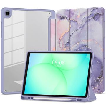 Funda Folio Tri-Fold  Samsung Galaxy Tab A11+/A9+Tech-Protect SmartCase Pen Hybrid - Violet Marble