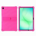 Samsung Galaxy Tab A11+ Funda de silicona con Kickstand - Rosa Fuerte