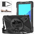 Funda con Correa de Mano Heavy Duty 360 para Samsung Galaxy Tab A7 Lite - Negro