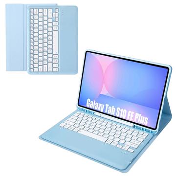 Funda con Teclado Bluetooth para Samsung Galaxy Tab S10 FE+ - Azul Bebé