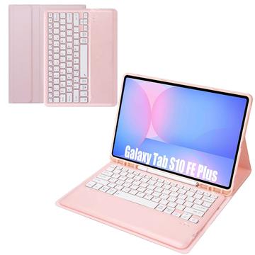 Funda con Teclado Bluetooth para Samsung Galaxy Tab S10 FE+ - Rosa