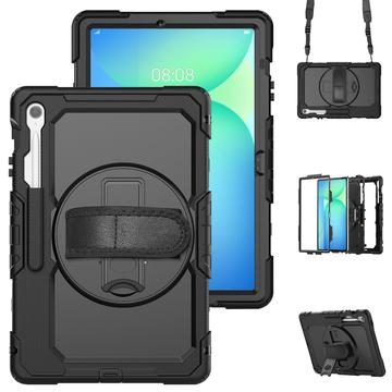 Funda híbrida Tech-Protect Solid360 con correa para Samsung Galaxy Tab S10 FE+ - Negro