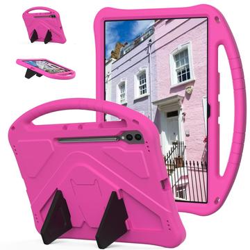 Funda de Transporte para Niños Samsung Galaxy Tab S10 Ultra Prueba de Golpes - Rosa Fuerte