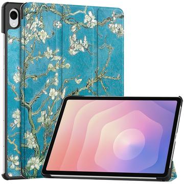 Funda Smart Folio Tri-Fold Series para Samsung Galaxy Tab S11 - Flores Blancas
