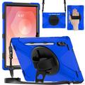Funda con Correa de Mano Heavy Duty 360 para Samsung Galaxy Tab S11 Ultra - Azul / Negro