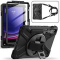 Funda con Correa de Mano Heavy Duty 360 para Samsung Galaxy Tab S10 FE/S9 FE/S9 - Negro
