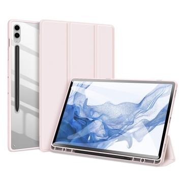 Funda Inteligente de Tres Pliegues Dux Ducis Toby para Samsung Galaxy Tab S9 FE+ - Rosa Claro