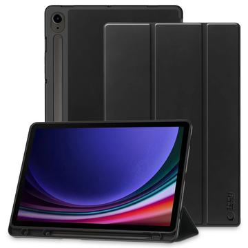 Funda tipo folio triple Tech-Protect SmartCase Pen para Samsung Galaxy Tab S9/S9 FE/S10 FE/S10 Lite - Negro