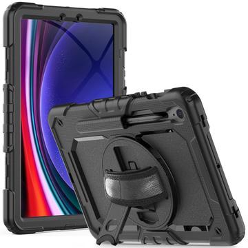 Funda híbrida Tech-Protect Solid360 con correa para Samsung Galaxy Tab S9/S9 FE/S10 FE/S10 Lite - Negro