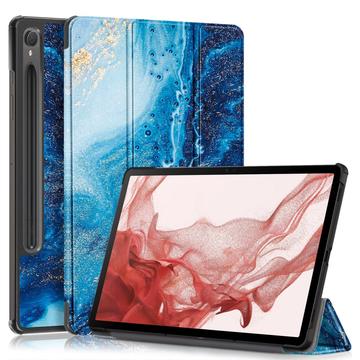 Funda Inteligente de Tres Pliegues para Samsung Galaxy Tab S9 - Ola del Mar