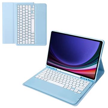 Funda con Teclado Bluetooth para Samsung Galaxy Tab S9+ - Azul Bebé