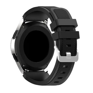 Pulsera Samsung Galaxy Watch 46 mm de silicona con textura de sarga - Negro