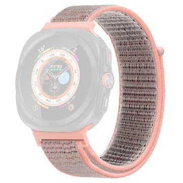 Samsung Galaxy Watch Ultra Correa de Nailon con Cierre de Velcro - 47mm - Rosa
