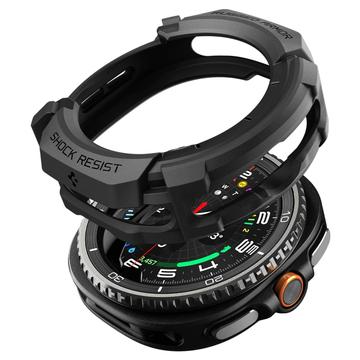 Funda de TPU Spigen Rugged Armor para Samsung Galaxy Watch8 Classic - 46mm - Negro