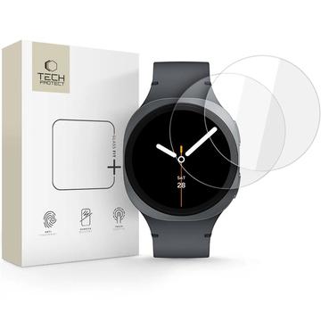 Protector de pantalla de vidrio templado Samsung Galaxy Watch8 Tech-Protect Glass Fit+ - 44mm - 2 uds. - Claro
