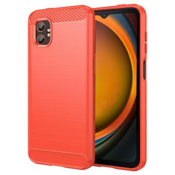 Carcasa de TPU Brushed para Samsung Galaxy XCover7 Pro - Fibra de Carbono