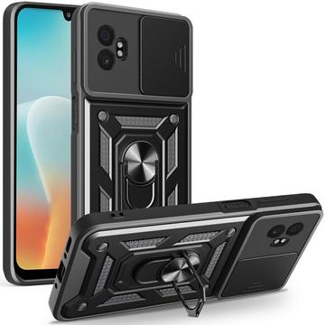 Funda híbrida con anillo giratorio y protector de cámara para Samsung Galaxy XCover7 Pro