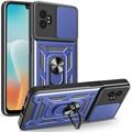 Funda híbrida con anillo giratorio y protector de cámara para Samsung Galaxy XCover7 Pro - Azul