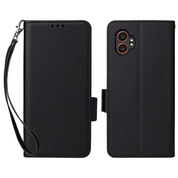 Funda de cartera con cierre magnético para Samsung Galaxy XCover7 Pro - Negro