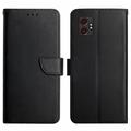 Funda de Cuero para Samsung Galaxy XCover7 Pro - Estilo Cartera - Negro