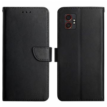 Funda de Cuero para Samsung Galaxy XCover7 Pro - Estilo Cartera - Negro