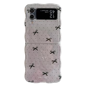 Elegante funda de TPU con bordes ondulados para Samsung Galaxy Z Flip4