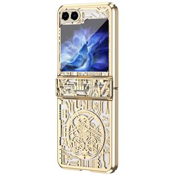 Funda de plástico galvanizado Mechanical Legend para Samsung Galaxy Z Flip6 - Oro