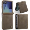 Funda Billetera con Textura de Becerro con Bloqueo RFID Samsung Galaxy Z Flip7 Cartera 033