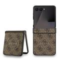 Funda con anillo de color Guess 4G para Samsung Galaxy Z Flip7 - Compatible con MagSafe - Marrón